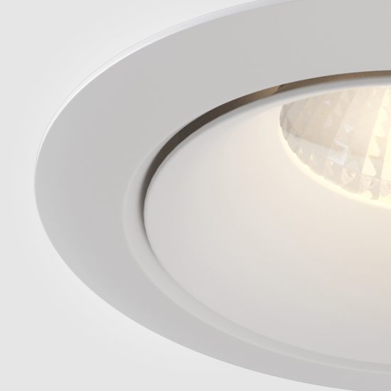 Faretto da incasso led 12w 3000k dimmerabile bianco maytoni yin