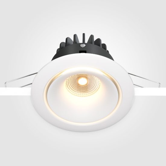 Faretto da incasso led 12w 3000k dimmerabile bianco maytoni yin