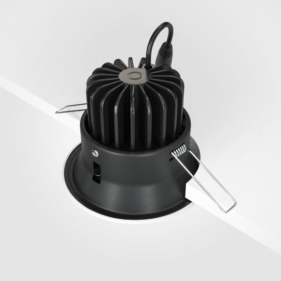 Faretto da incasso led 12w 3000k dimmerabile bianco maytoni yin