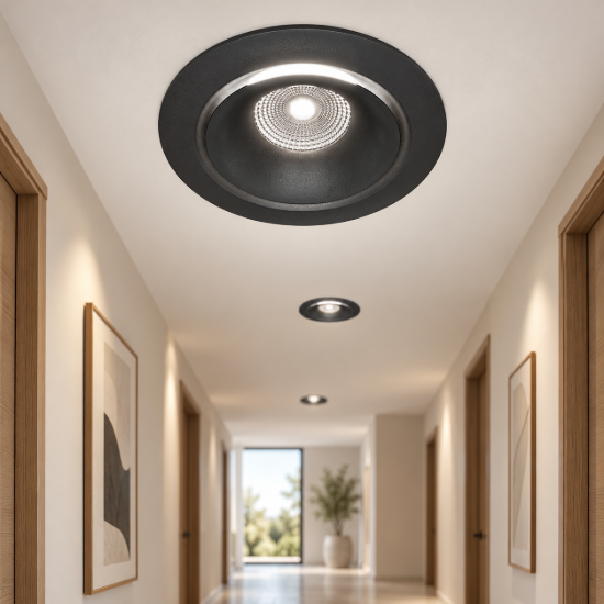 Maytoni yin faretto per cucina nero da incasso led 12w 4000k dimmerabile