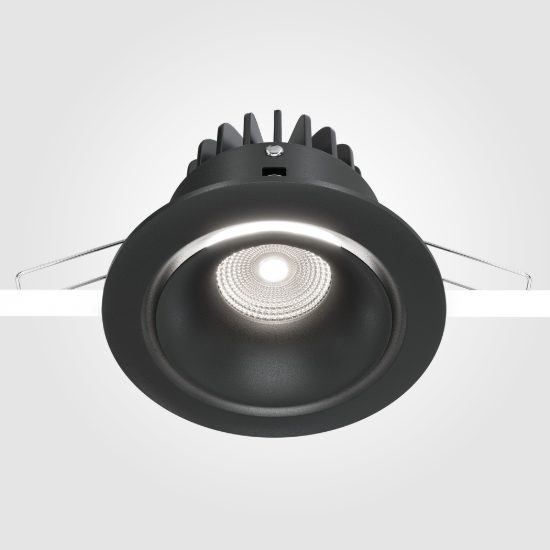 Maytoni yin faretto per cucina nero da incasso led 12w 4000k dimmerabile