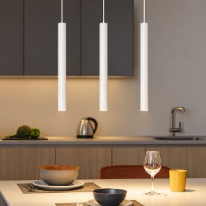 Gea luce thalassia lampadario cucina led 21w 3000k 3 luci bianco