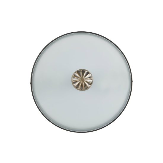 Eglo imperial plafoniera per ingresso classico 31cm rotonda brunito vetro