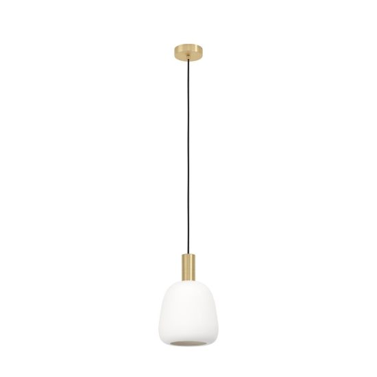 Eglo manzanares lampada a sospensione globo ottone spazzolato e oro per ingresso 23cm