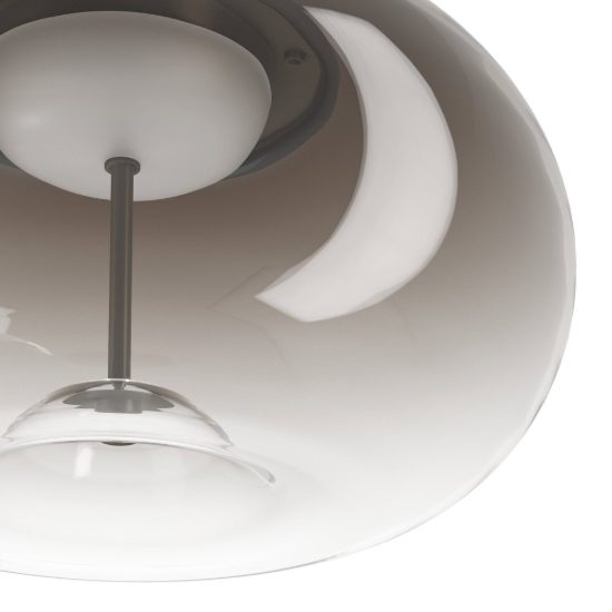 Eglo optica 1 lampadario ovale bronzo per ingresso led 19w cct 2700k 6500k dimmerabile 38cm