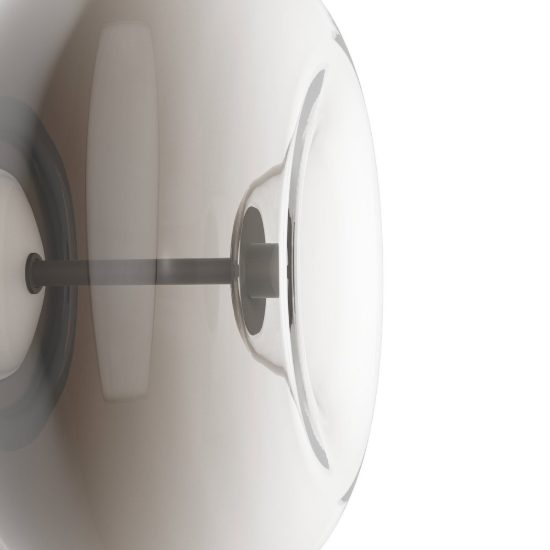 Eglo optica 1 plafoniera per soggiorno in vetro bronzo led 6.5w cct 2700k 6500k 25cm