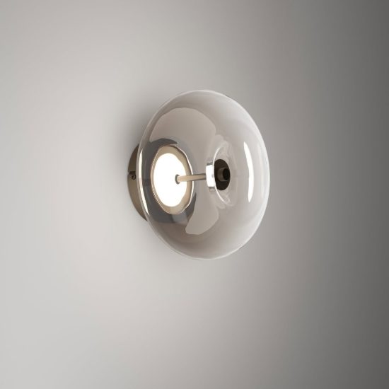 Eglo optica 1 plafoniera per soggiorno in vetro bronzo led 6.5w cct 2700k 6500k 25cm