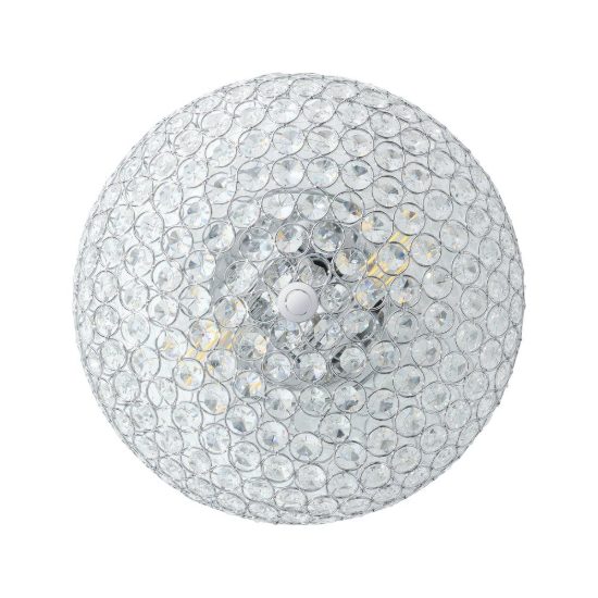 Eglo clemente plafoniera per ingresso classico tonda cromo cristallo 35cm