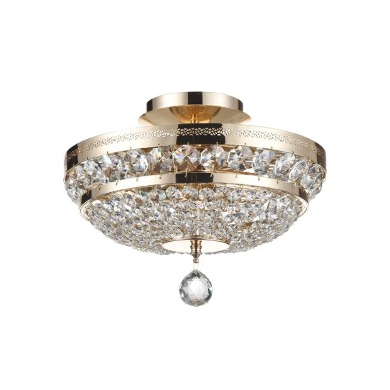 Maytoni ottilia plafoniera oro per camera da letto 3 luci classica