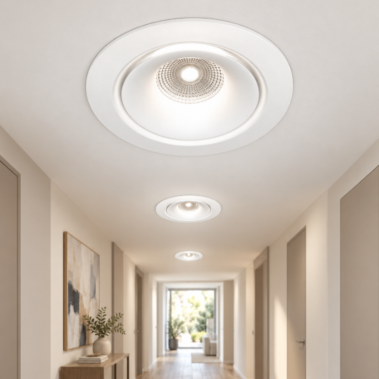 Maytoni yin faretto da incasso led 12w 4000k per cucina moderno bianco