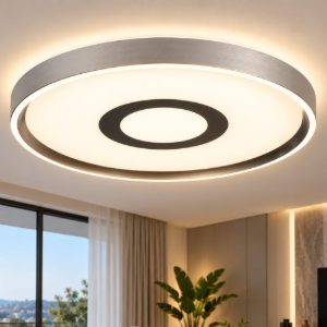 Fabas solaro plafoniera rotonda canna di fucile led 50w cct 2700k 4000k dimmerabile con telecomando