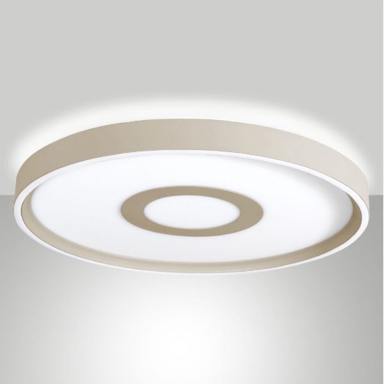 Fabas solaro plafoniera rotonda sabbia led 50w cct 2700k 4000k dimmerabile con telecomando