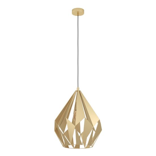 Eglo carlton lampadario moderno a sospensione goccia oro per ingresso 39cm