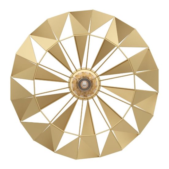 Eglo carlton plafoniera moderna rotonda oro 47cm per soggiorno