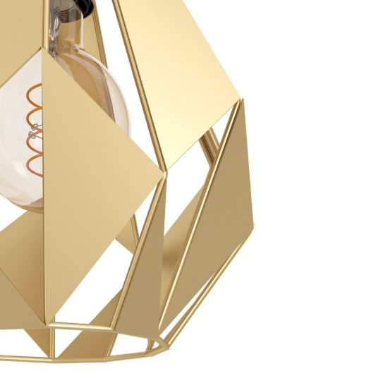 Eglo carlton lampadario a sospensione lineare oro per cucina 3 luci 81cm