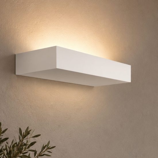 Fabas applique moderna da parete diva rettangolare bianca led 41w 4000k dali