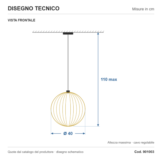 Eglo venezuela lampadario a sospensione 40cm sfera nero e oro per ingresso