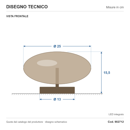Eglo optica 1 abat-jour per camera da letto ovale bronzo led 7.2w cct 2700k 6500k dimmerabile