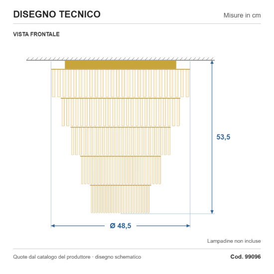 Eglo erseka plafoniera per soggiorno classico 54cm tonda ottone cristallo