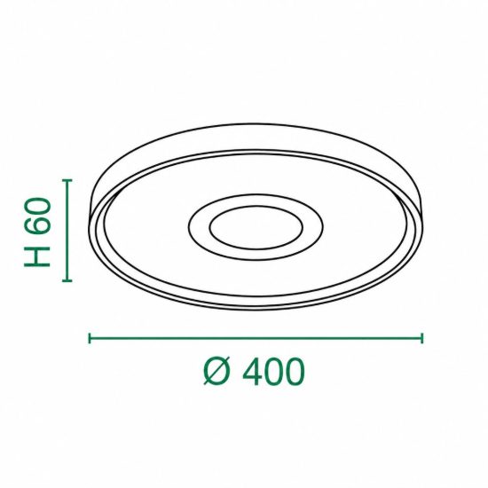 Fabas plafoniera solaro sabbia rotonda led 40w cct 2700k 4000k dimmerabile con telecomando