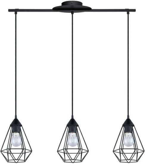 Lampadario  per penisola cucina nero tre luci fuori prod