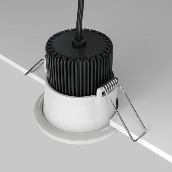 Faretto da incasso per bagno led 6w 4000k bianco maytoni zoom ip65