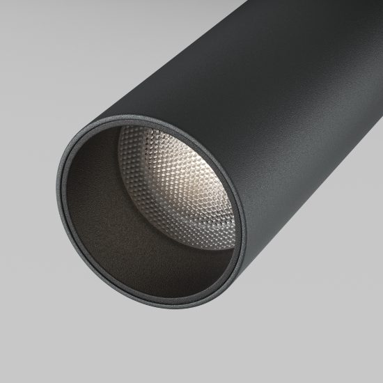 Maytoni focus led faretto per cucina nero da semincasso led 12w 3000k orientabile