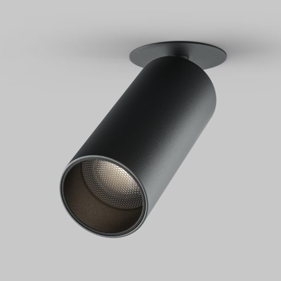 Focus maytoni led faretto nero da semincasso led 12w 4000k