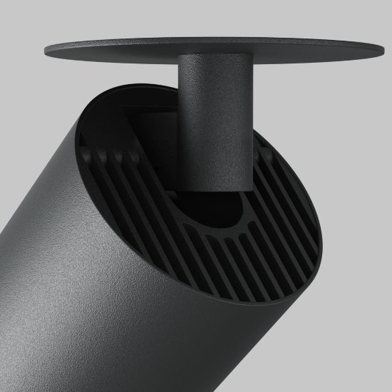 Focus maytoni led faretto nero da semincasso led 12w 4000k