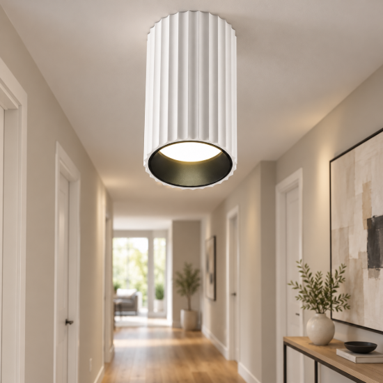Maytoni calipso faretto da soffitto gu10 per cucina moderno cilindrico bianco