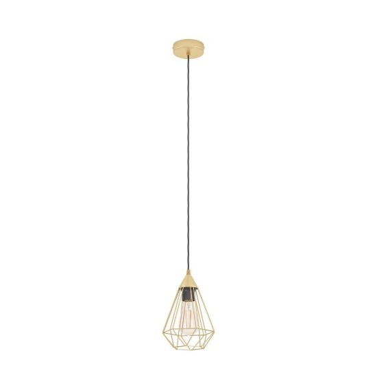 Eglo tarbes lampada a sospensione 18cm per cucina moderna goccia ottone spazzolato