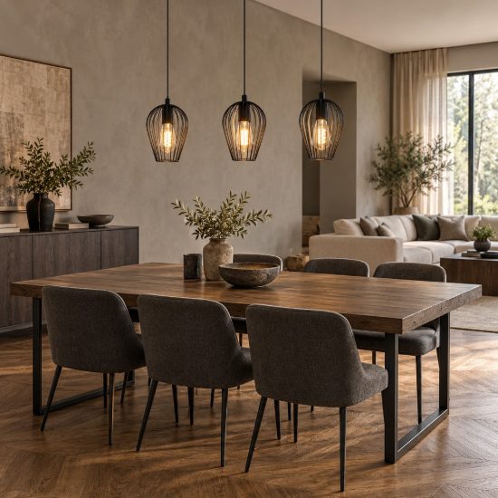 Eglo newtown lampadario per cucina lineare nero a sospensione 3 luci 70cm