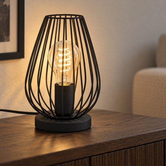 Eglo newtown abat-jour per camera da letto industriale goccia nera