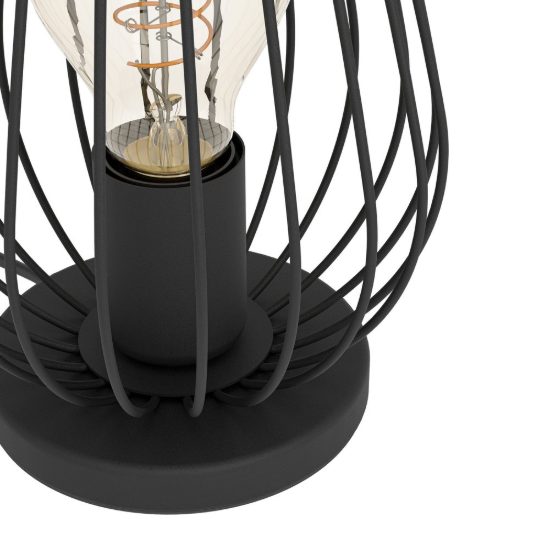 Eglo newtown abat-jour per camera da letto industriale goccia nera