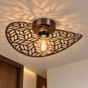 Eglo swaby plafoniera per soggiorno moderna bronzo 40cm
