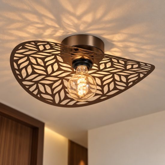 Eglo swaby plafoniera per soggiorno moderna bronzo 40cm