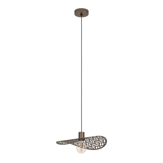 Eglo swaby lampadario moderno a sospensione rotondo bronzo per ingresso 40cm