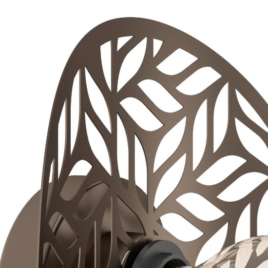 Eglo swaby applique moderna da parete rotonda bronzo per soggiorno 30cm