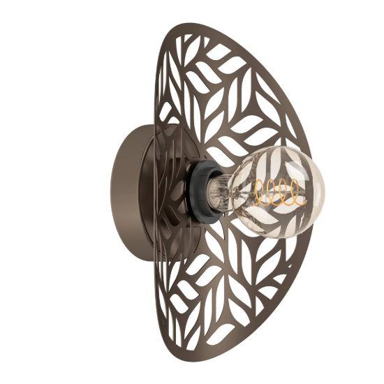 Eglo swaby applique moderna da parete rotonda bronzo per soggiorno 30cm