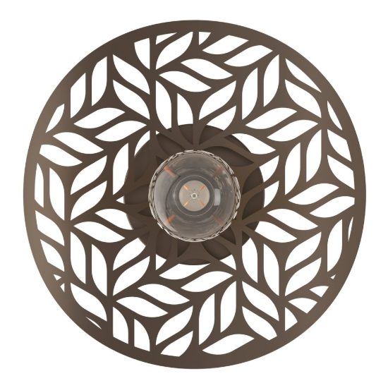 Eglo swaby applique moderna da parete rotonda bronzo per soggiorno 30cm