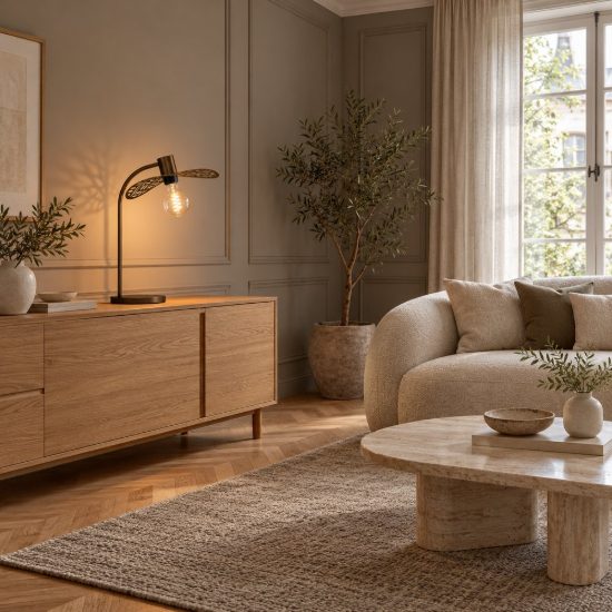 Eglo swaby lampada moderna da tavolo rotonda bronzo per soggiorno