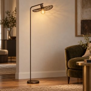 Eglo swaby piantana moderna rotonda bronzo per soggiorno