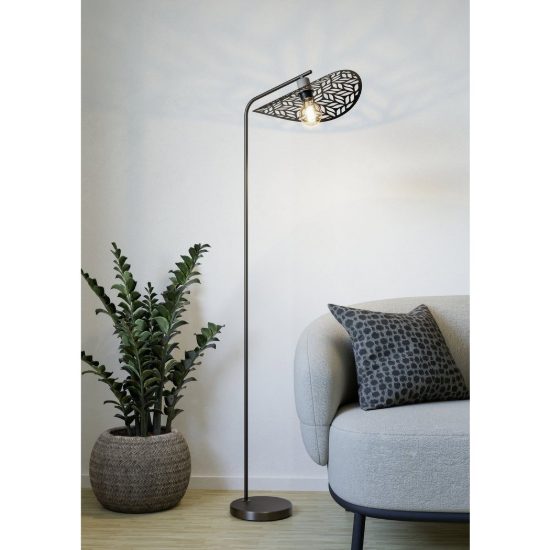Eglo swaby piantana moderna rotonda bronzo per soggiorno