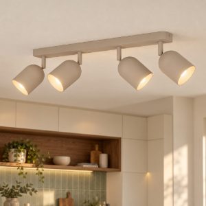 Eglo tilston plafoniera 58cm per soggiorno sabbia