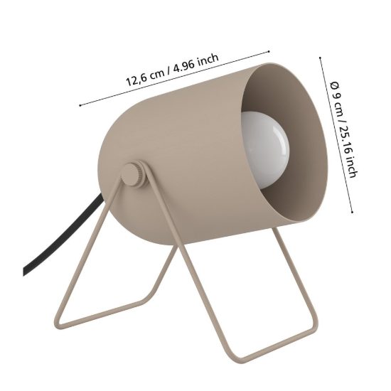 Eglo tilston abat-jour per camera da letto moderna cilindro sabbia