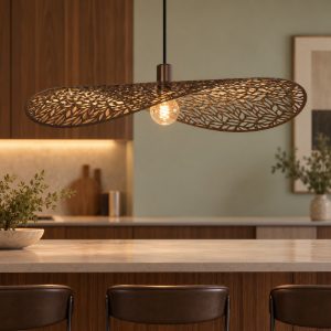 Eglo swaby lampadario per cucina moderno a sospensione rotondo bronzo 80cm