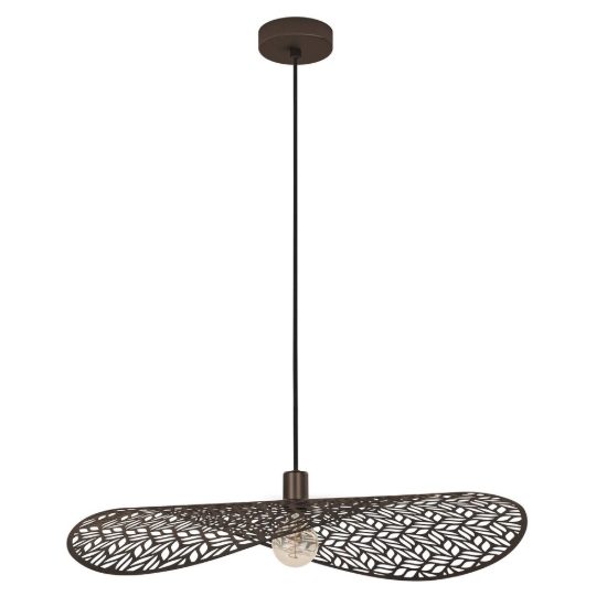 Eglo swaby lampadario per cucina moderno a sospensione rotondo bronzo 80cm