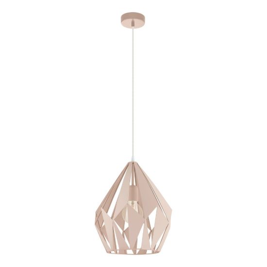 Eglo carlton p lampadario a sospensione 31cm goccia albicocca pastello per ingresso