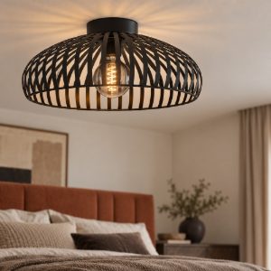 Eglo mogano 3 plafoniera per soggiorno industriale nera 43cm