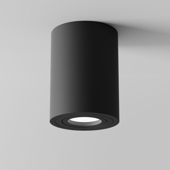 Maytoni atom faretto da soffitto cilindrico nero gu10 orientabile